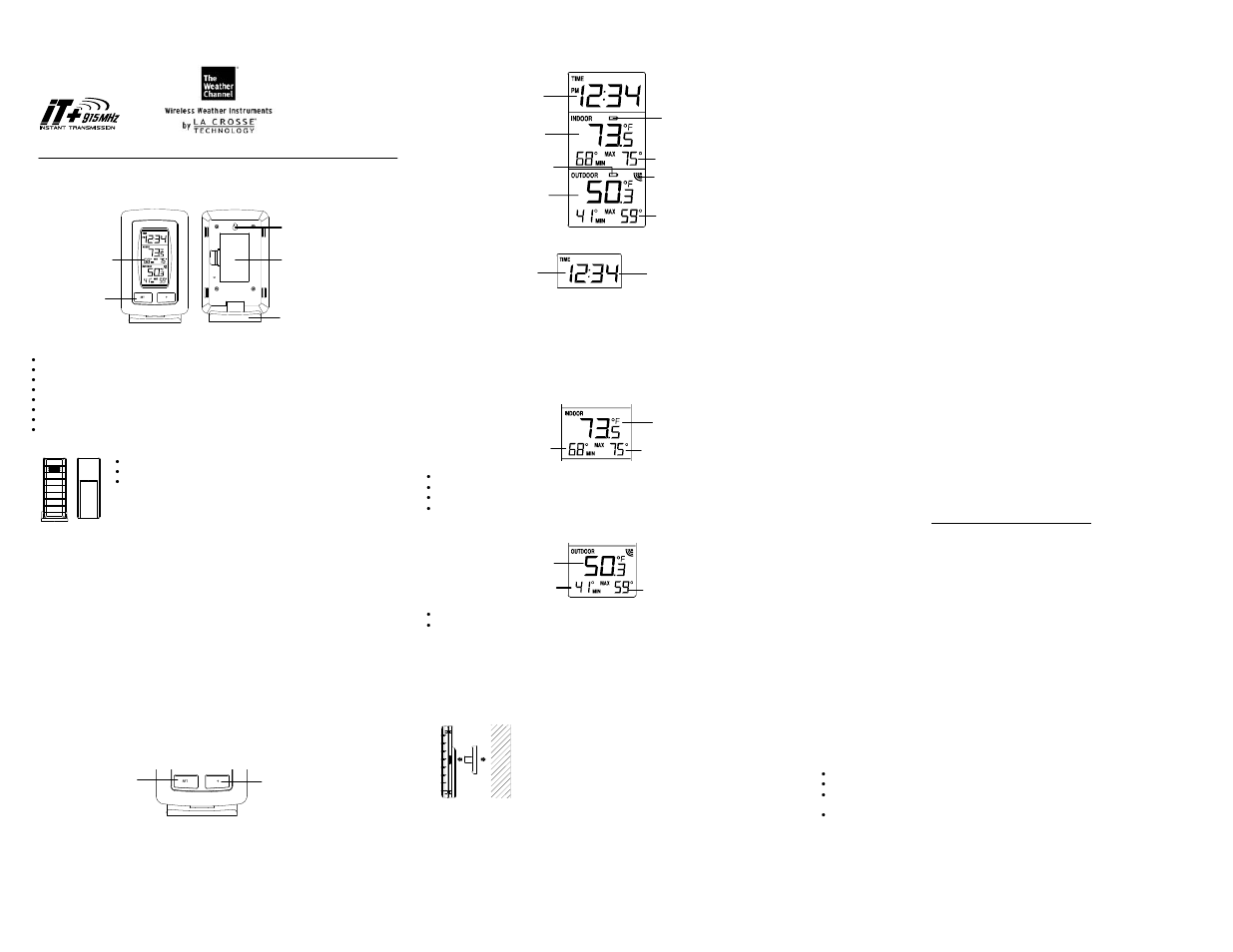 La Crosse Technology 9245 User Manual | 1 page