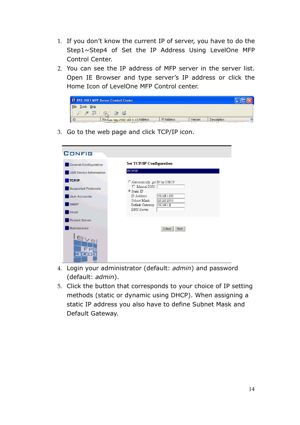 LevelOne FPS-3003 User Manual | Page 14 / 75