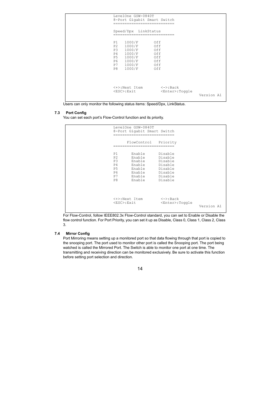 LevelOne OfficeCon GSW-0440T User Manual | Page 14 / 21