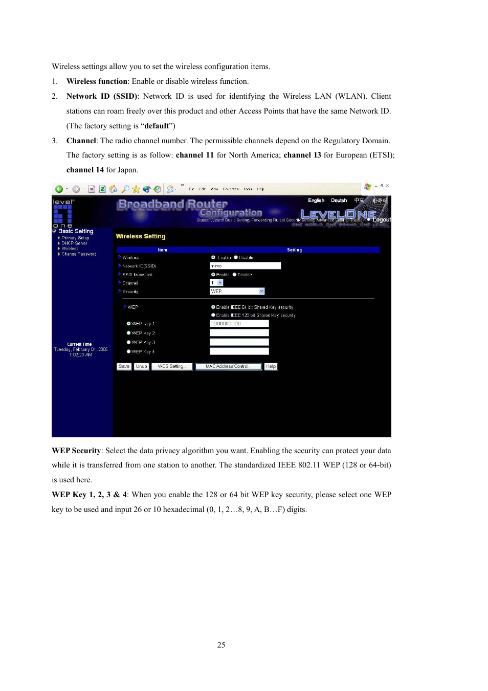 LevelOne WBR-5400 User Manual | Page 25 / 82