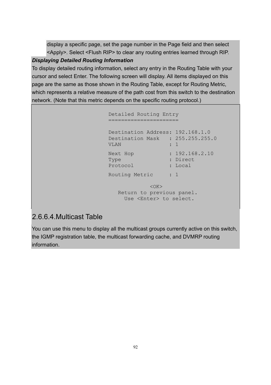 Multicast table | LevelOne GSW-2600TXM User Manual | Page 92 / 200