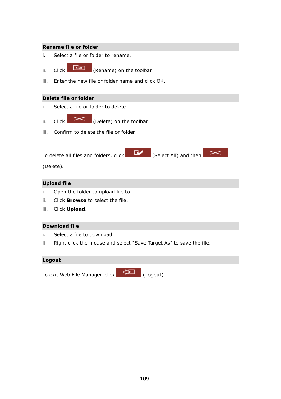 LevelOne 4-bay Sata NAS w/2 Gigabit Ethernet GNS-8000B User Manual | Page 109 / 135
