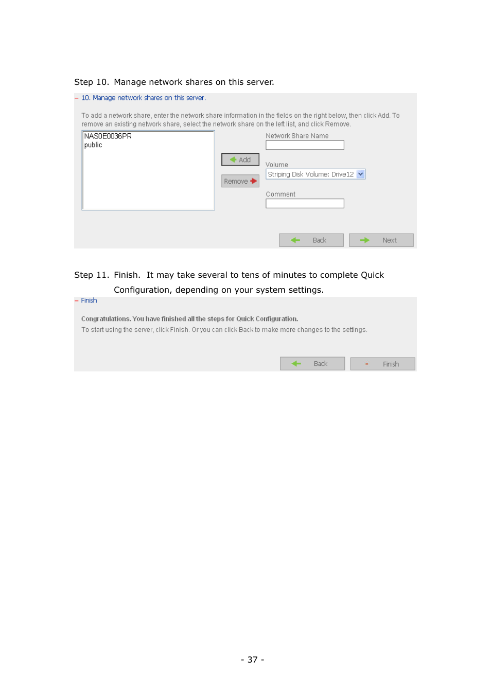 LevelOne 4-bay Sata NAS w/2 Gigabit Ethernet GNS-8000B User Manual | Page 37 / 135