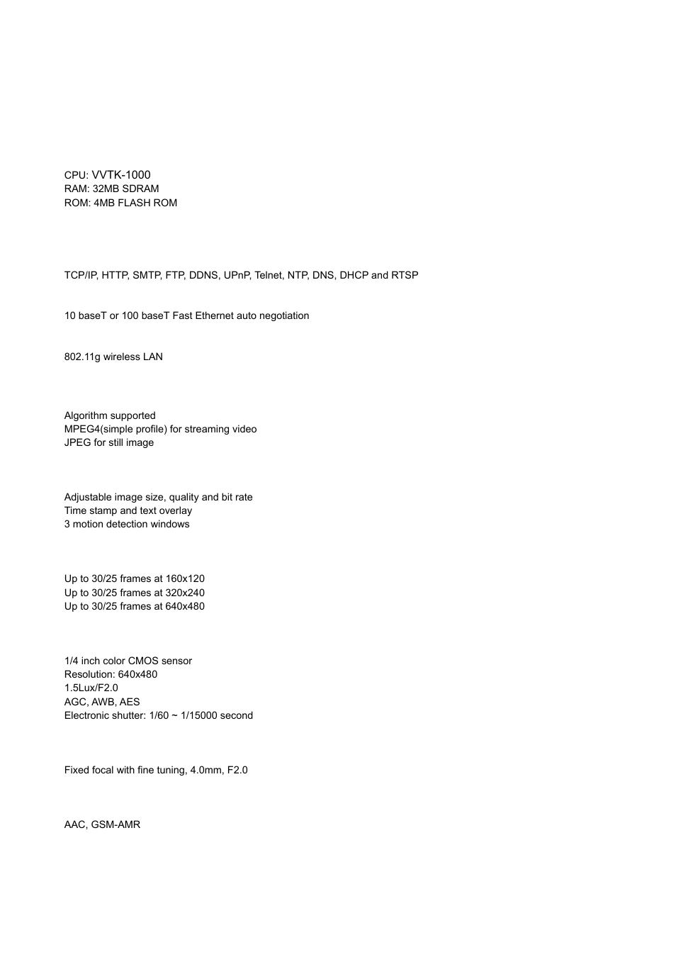 D. technical specifications | LevelOne FCS-1060 User Manual | Page 70 / 77