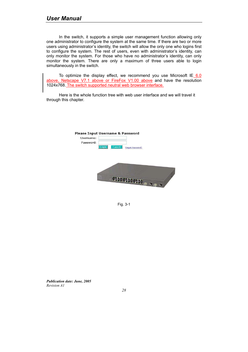 User manual | LevelOne ProCon GSW-2690 User Manual | Page 32 / 265