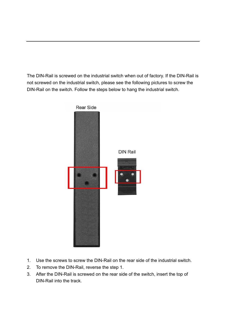Mounting installation, Din-rail mounting, Din-r | Ounting | LevelOne Industrial PoE IFE-0500 User Manual | Page 14 / 21