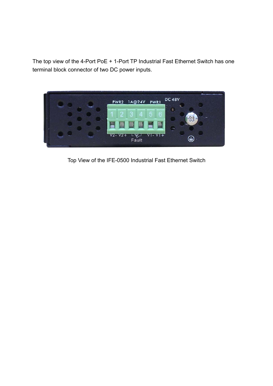 Top view | LevelOne Industrial PoE IFE-0500 User Manual | Page 7 / 21