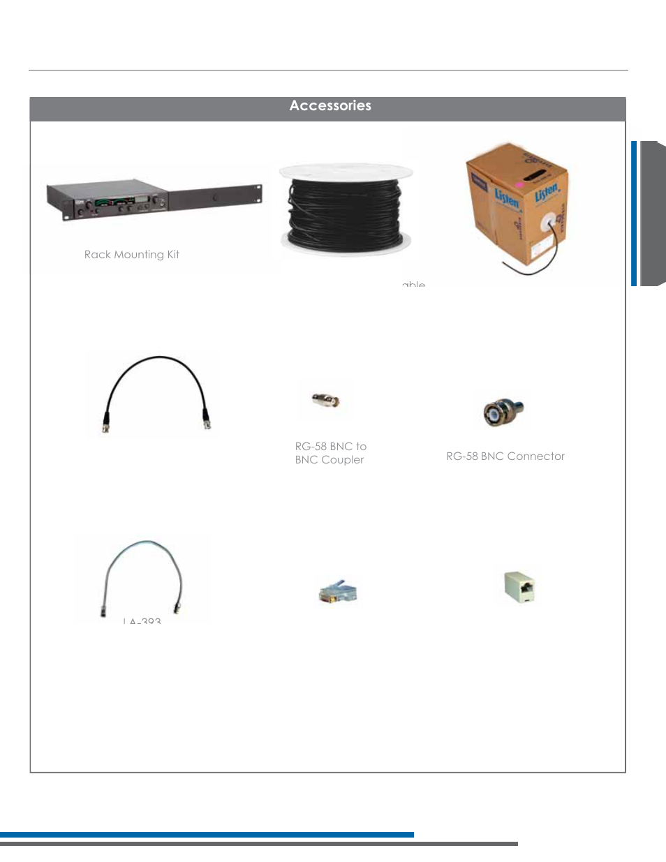 Accessories for lt-82, Ffhvvrulhv | Listen Technologies Stationary LA-350 User Manual | Page 49 / 148