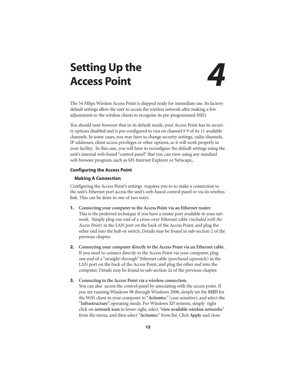 Setting up the access point | Link electronic GT701AP User Manual | Page 13 / 53