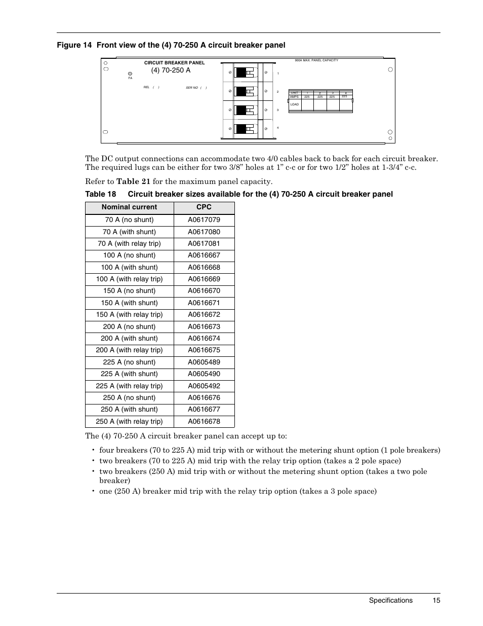 Table 18, Figure 14 | Liebert 1500 User Manual | Page 21 / 59