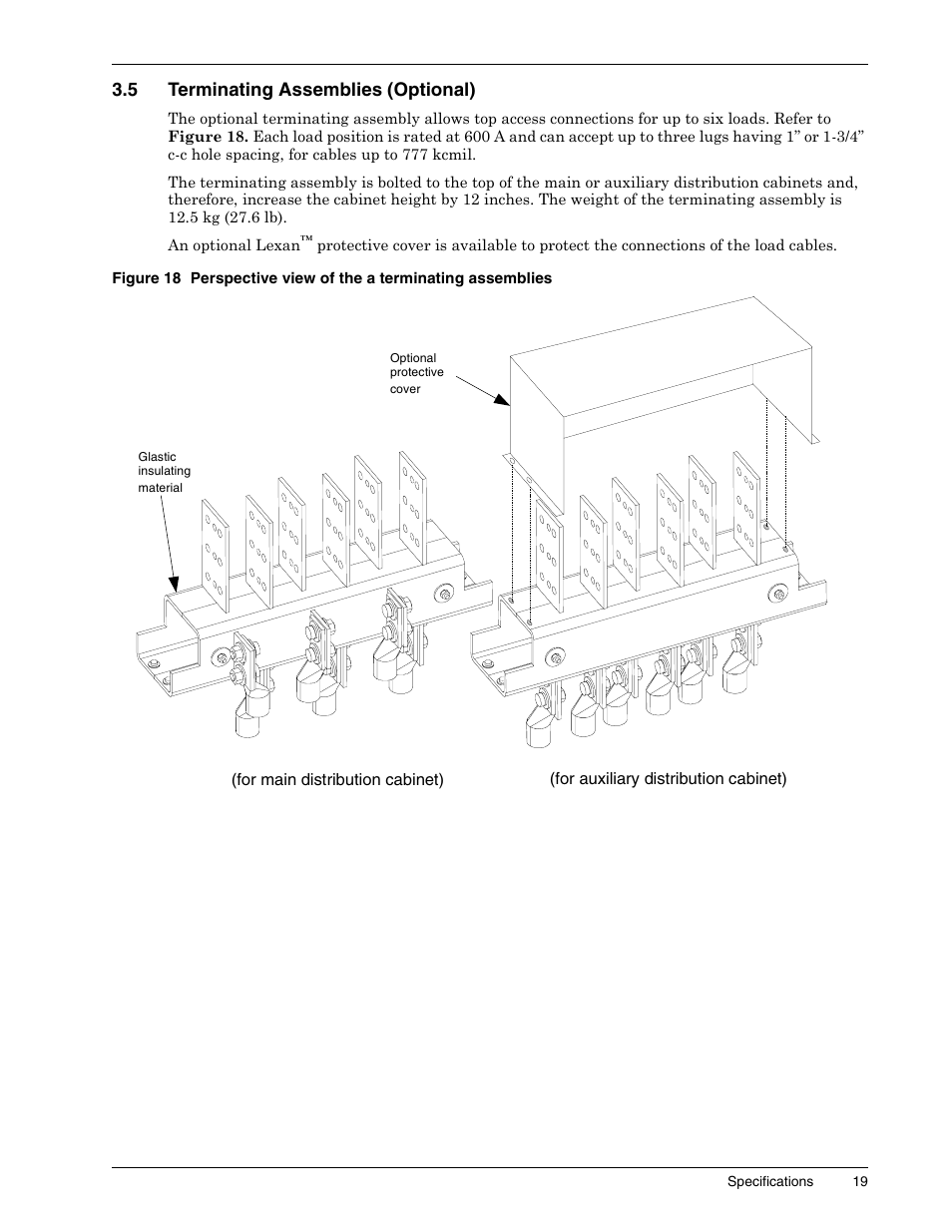 5 terminating assemblies (optional), Terminating assemblies (optional) | Liebert 1500 User Manual | Page 25 / 59