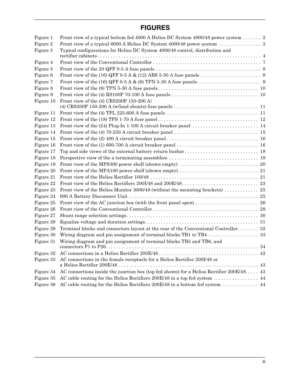 Figures | Liebert 1500 User Manual | Page 5 / 59