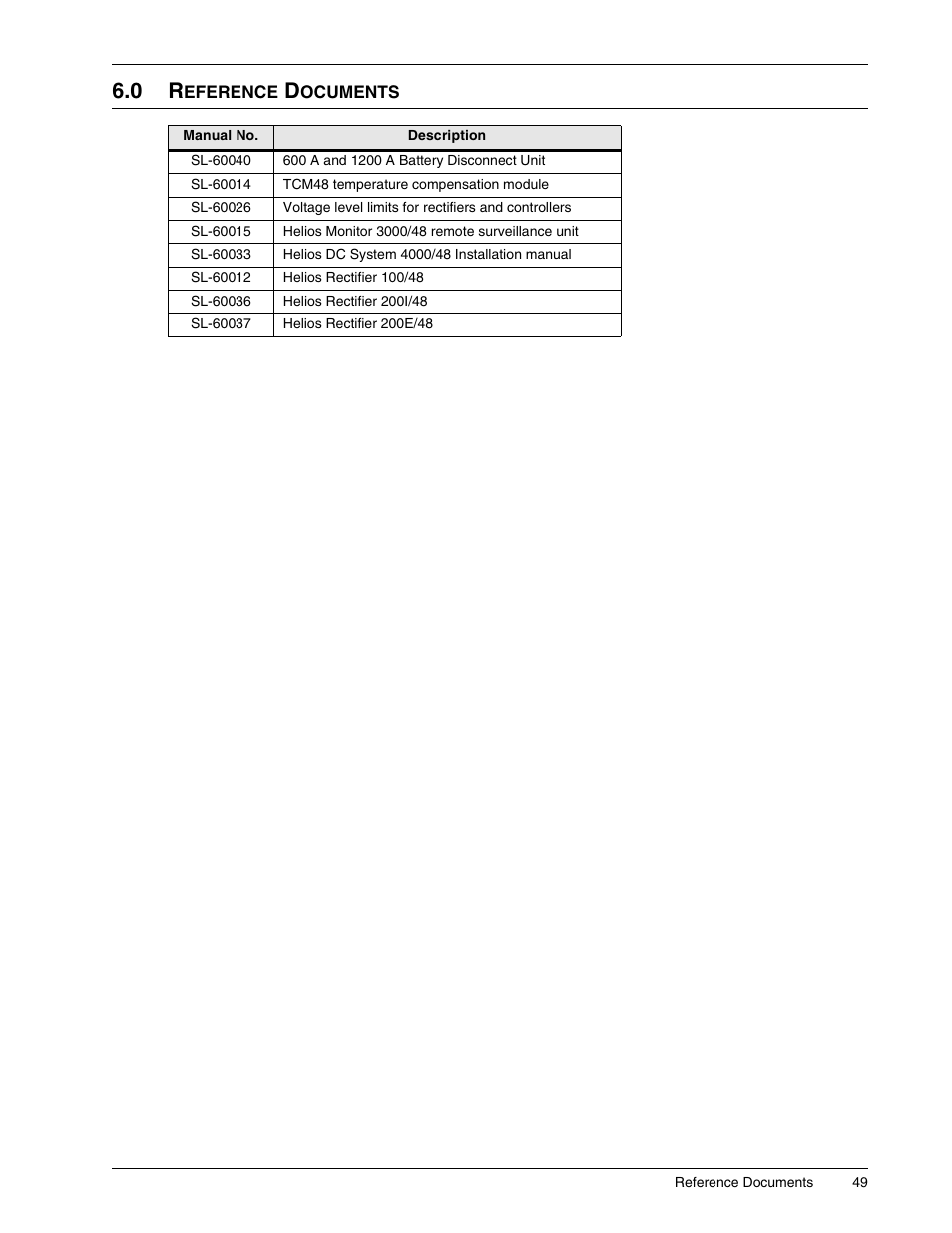 0 reference documents, Eference, Ocuments | 0 - reference documents, Reference documents), 0 - reference documents) | Liebert 1500 User Manual | Page 55 / 59