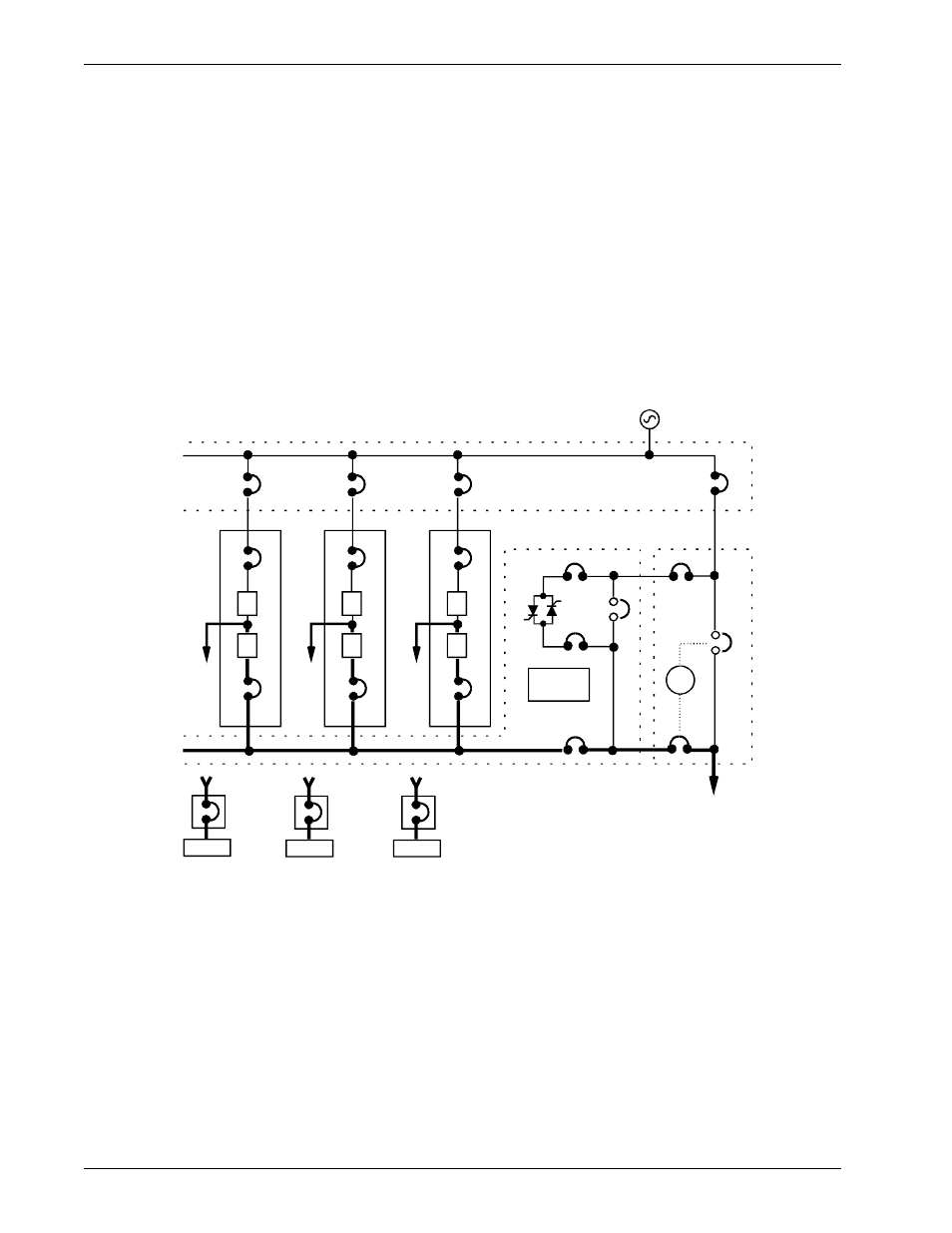 4 input power failure (load on battery), Figure 51 input power fail (load on battery), Input power failure (load on battery) | Figure 51, Input power fail (load on battery), Scct, 82 operation | Liebert Series 600T User Manual | Page 88 / 128