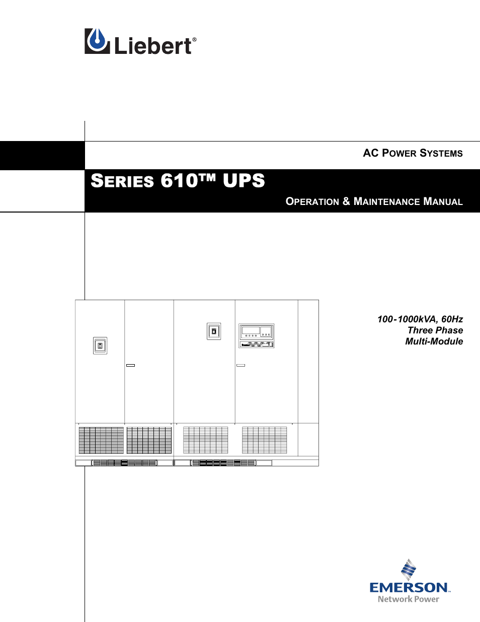 Liebert 1000kVA User Manual | 120 pages