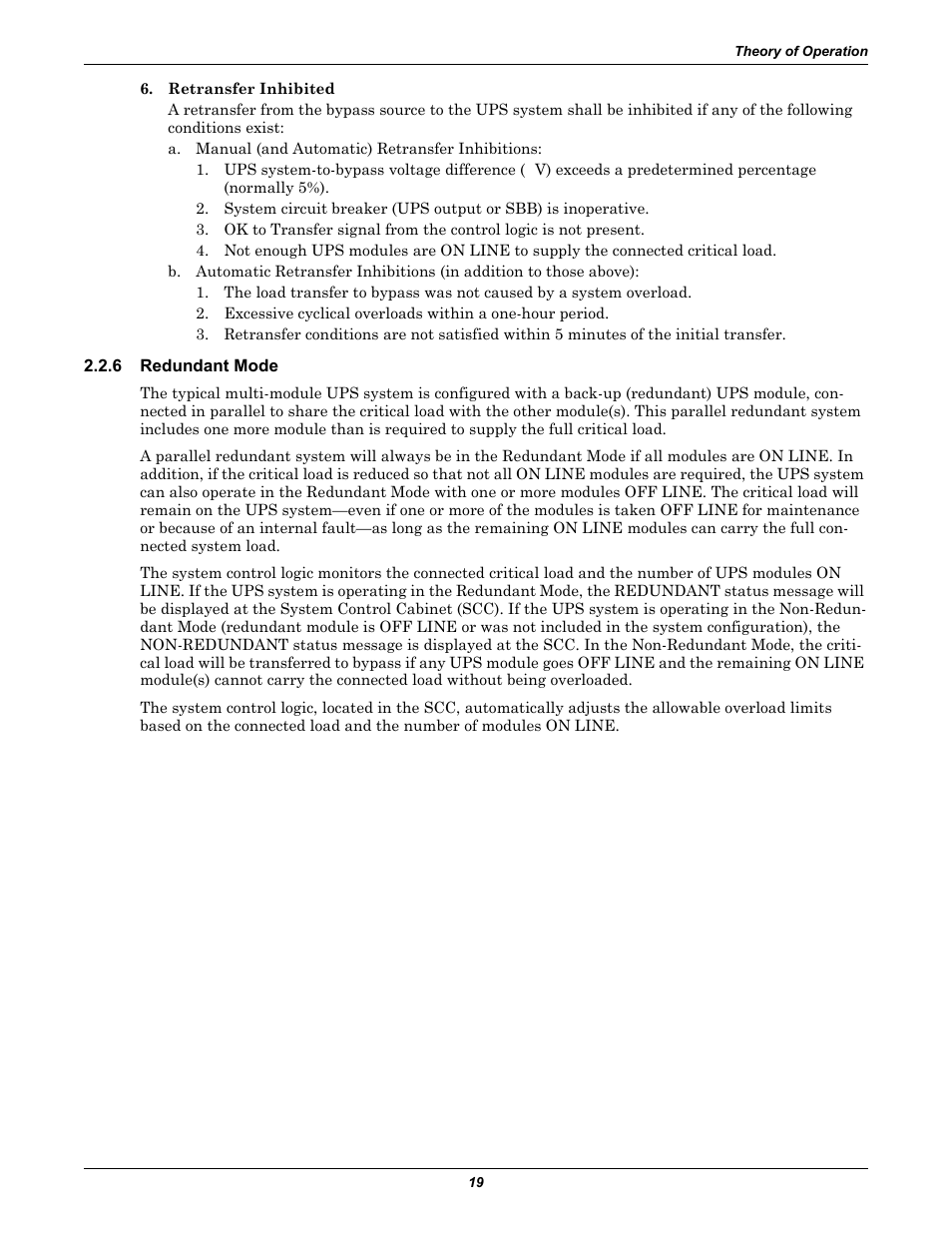 6 redundant mode, Redundant mode | Liebert 1000kVA User Manual | Page 25 / 120