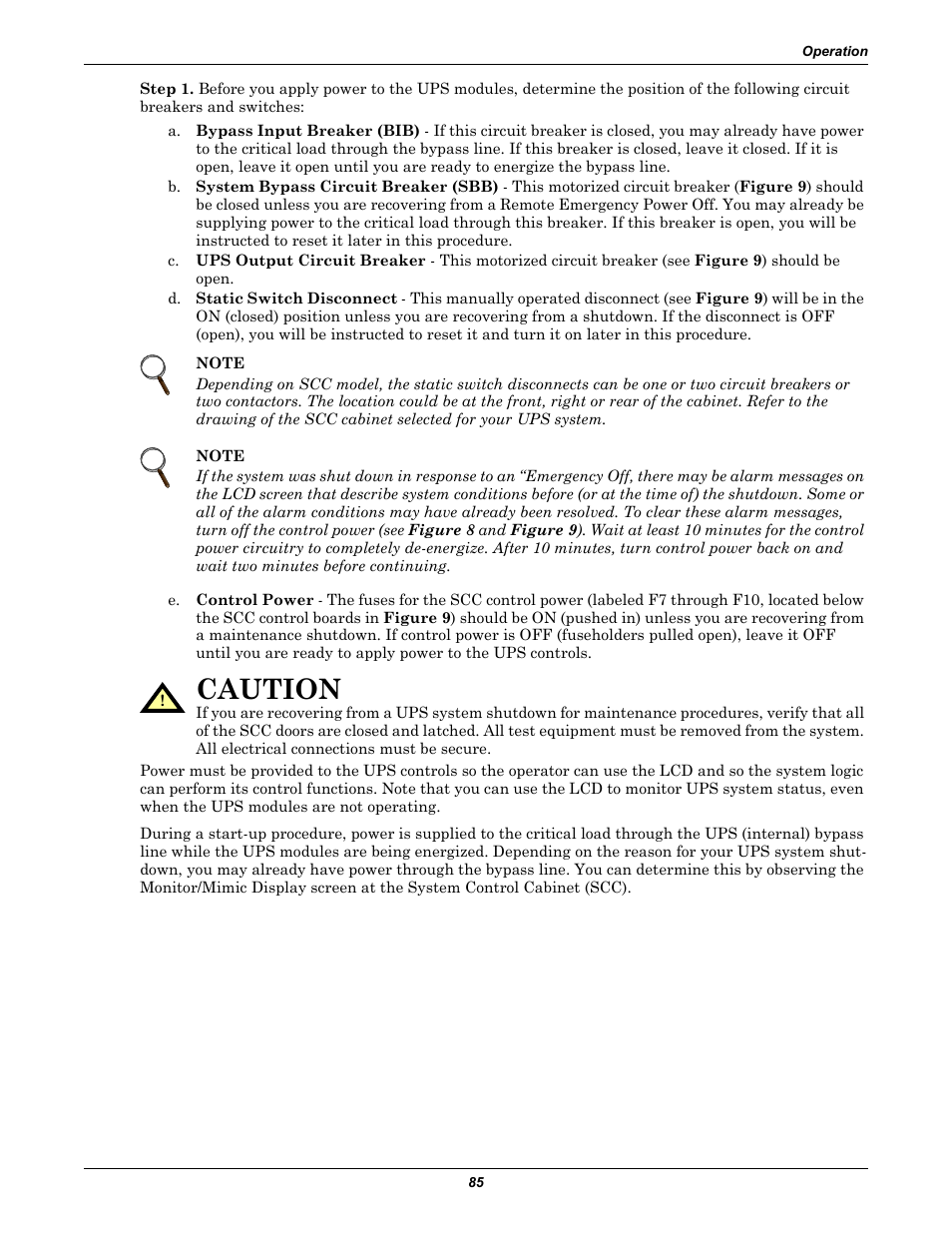 Caution | Liebert 1000kVA User Manual | Page 91 / 120