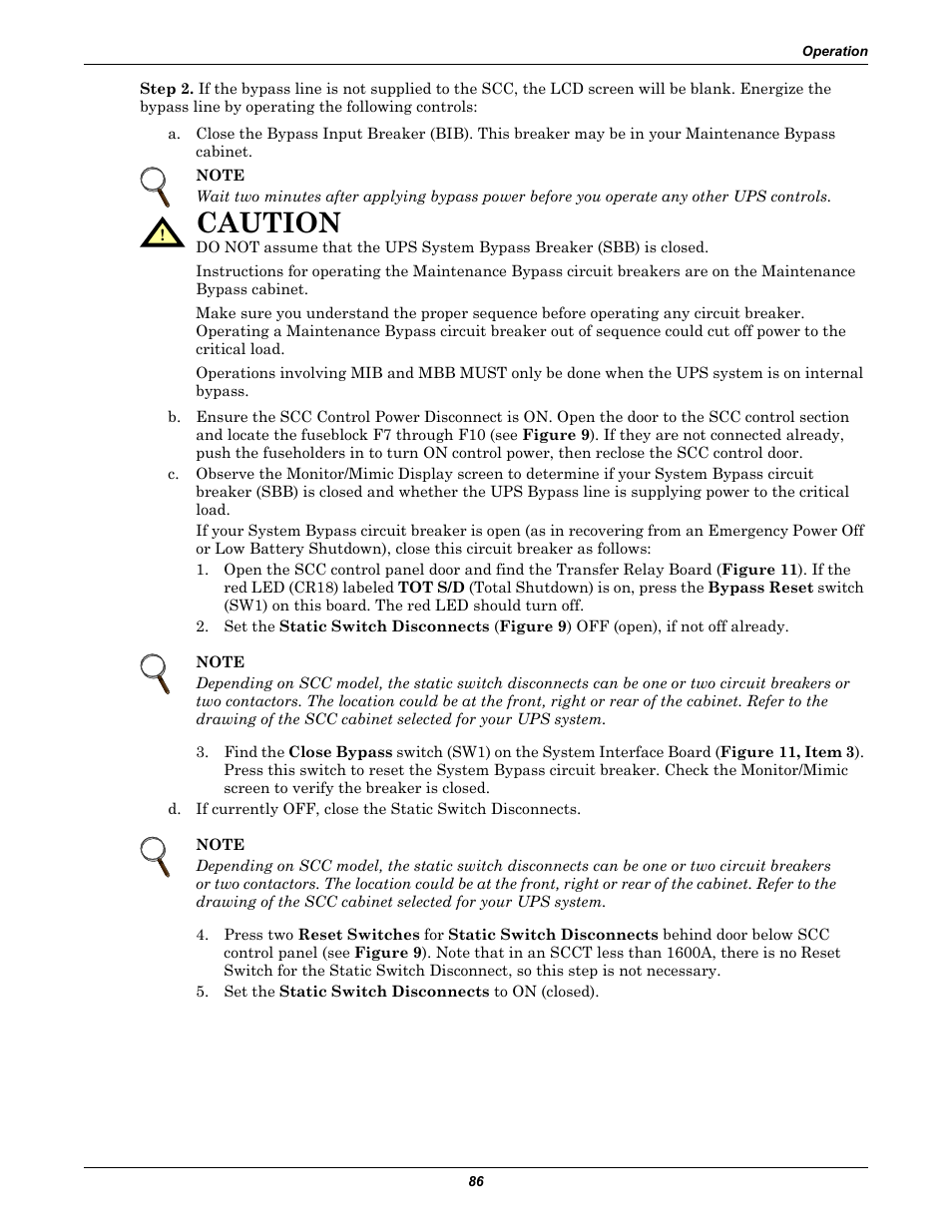 Caution | Liebert 1000kVA User Manual | Page 92 / 120