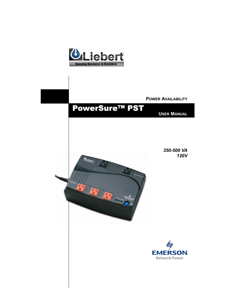 Liebert 350-500 VA User Manual | 24 pages