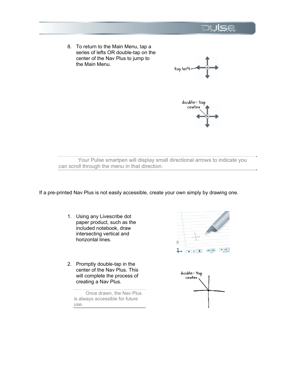 Drawing a nav plus, To draw a nav plus | Livescribe PULSE User Manual | Page 20 / 89