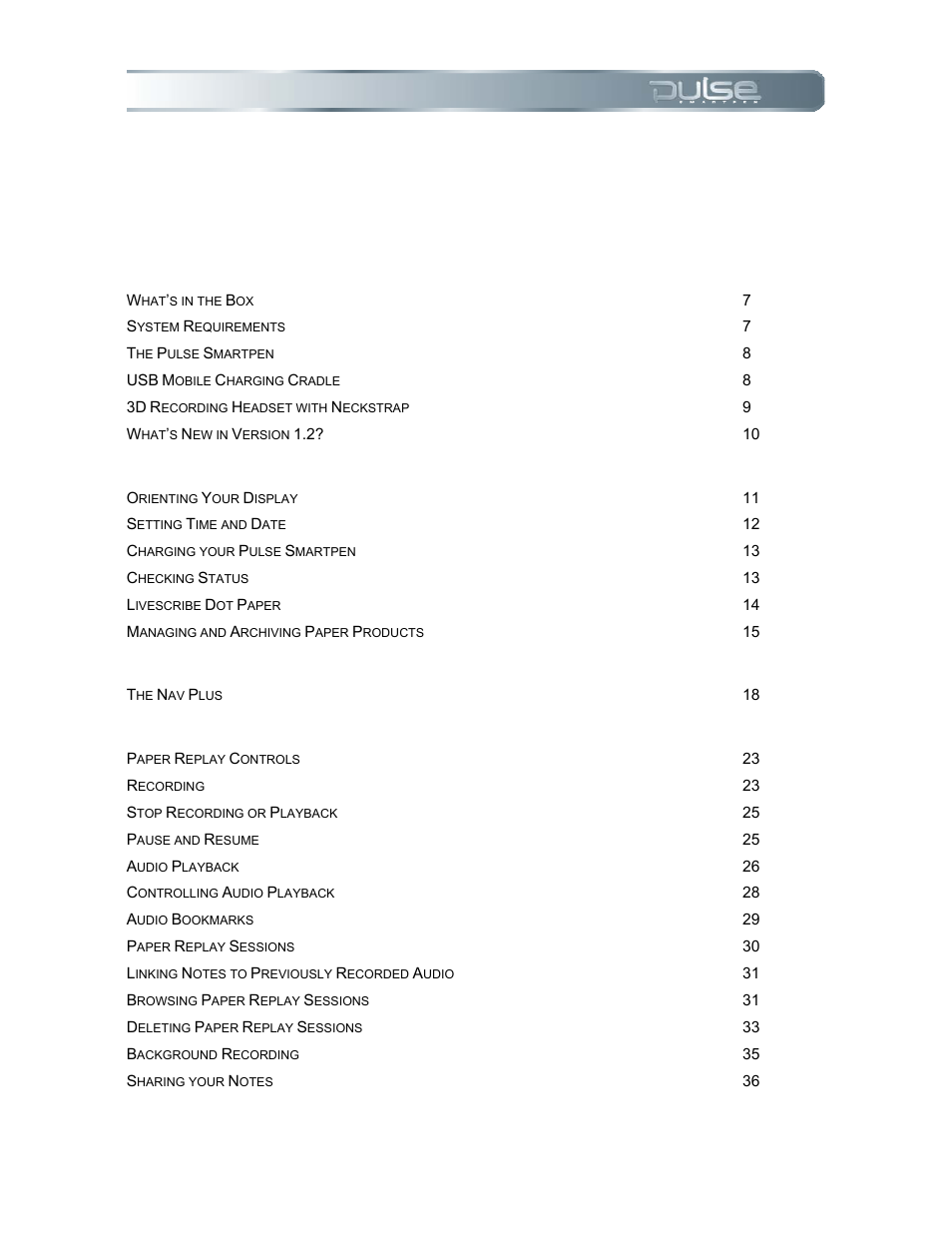 Livescribe PULSE User Manual | Page 3 / 89