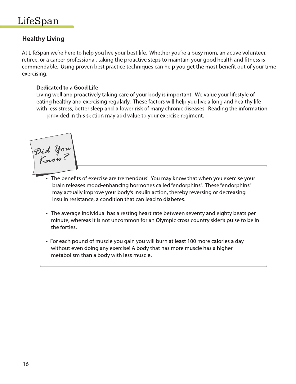 LifeSpan MyTread TR100 User Manual | Page 16 / 40