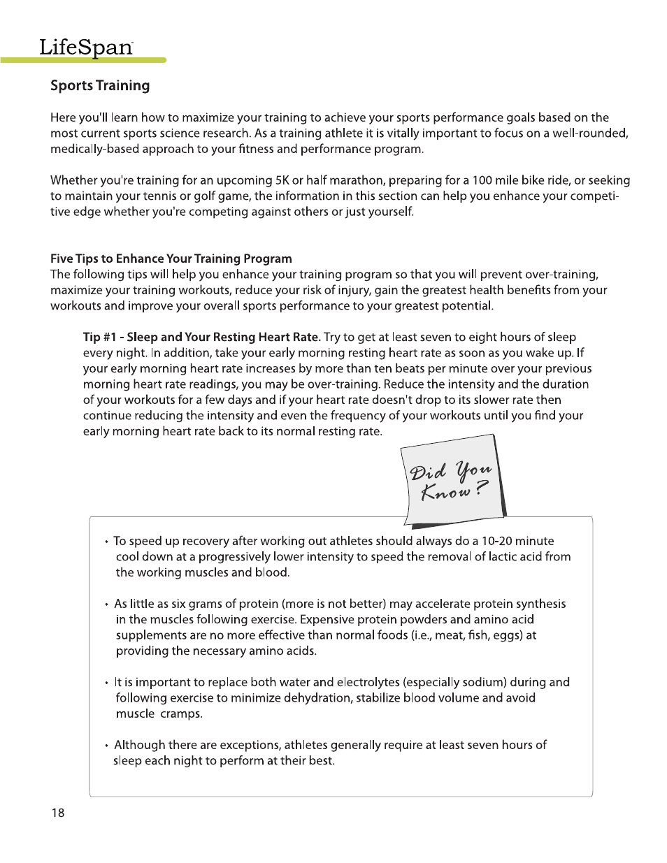 LifeSpan MyTread TR100 User Manual | Page 18 / 40