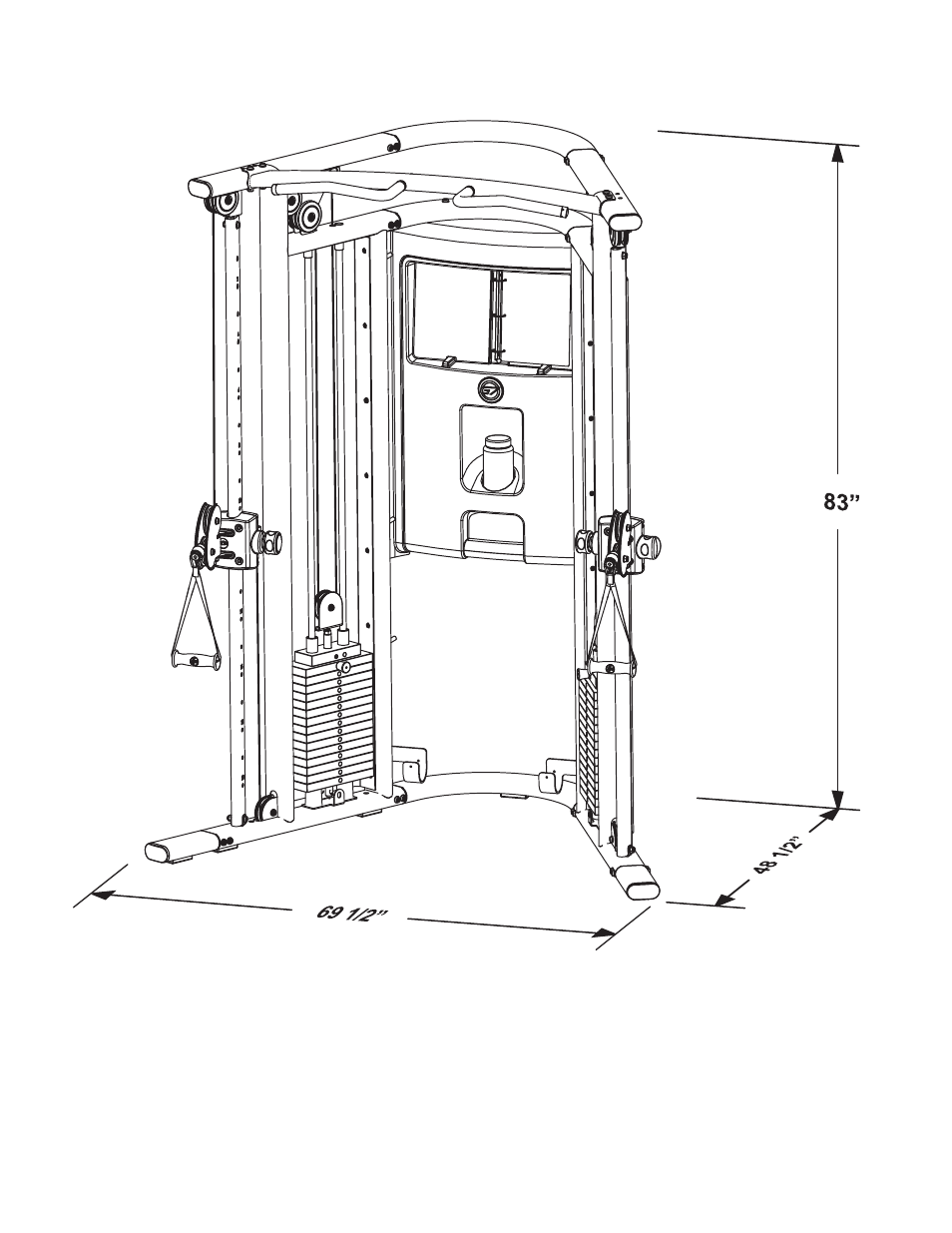 Gym dimensions | Life Fitness Cable Motion G7-002 User Manual | Page 5 / 26