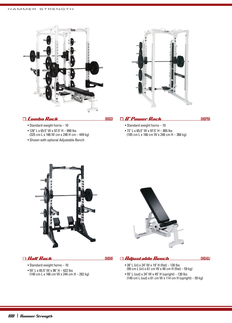 Life Fitness Hammer Strength OHDRacks User Manual | Page 3 / 6
