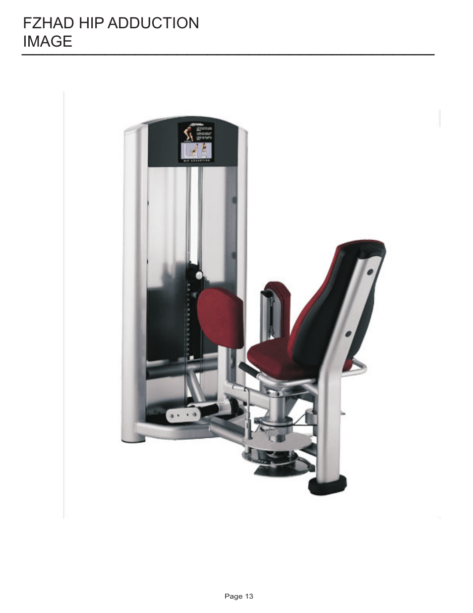 Life Fitness FZHAD User Manual | Page 13 / 13