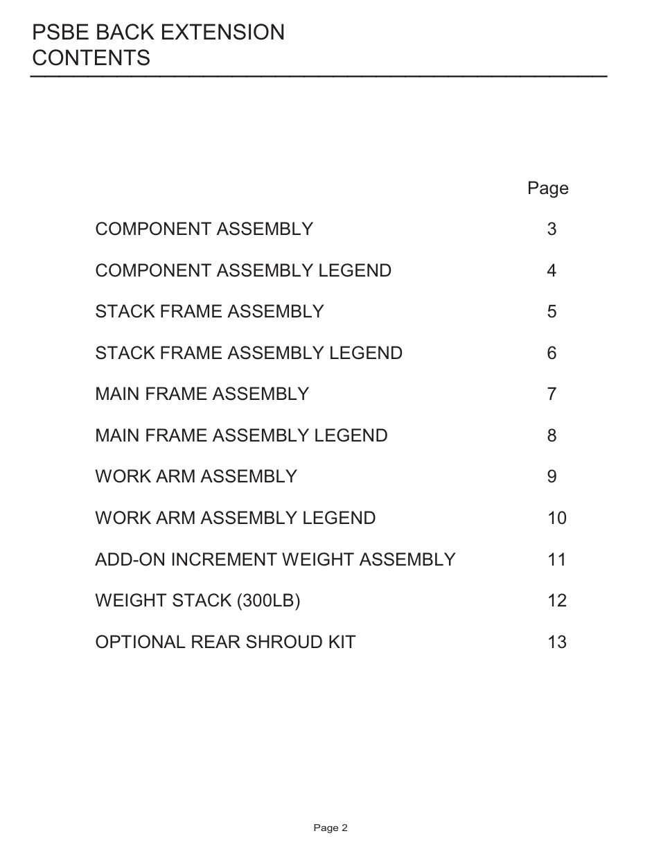 Life Fitness Pro 2 Series PSBE User Manual | Page 2 / 13