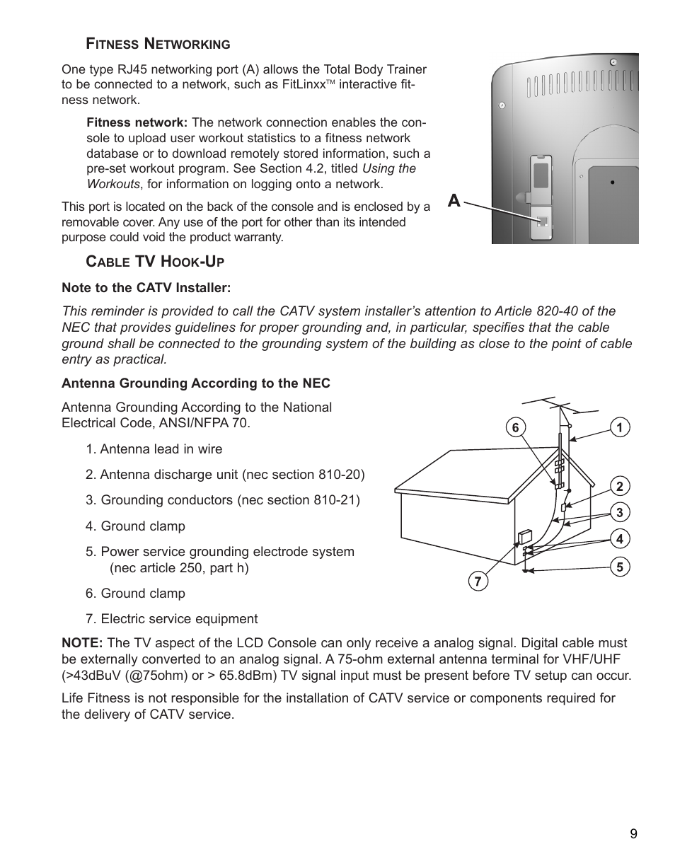 Tv h | Life Fitness M051-00K62-B095 User Manual | Page 10 / 50