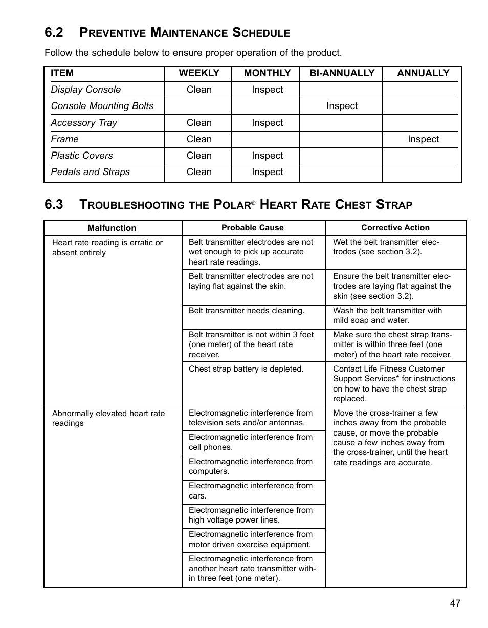 Life Fitness M051-00K62-B095 User Manual | Page 48 / 50
