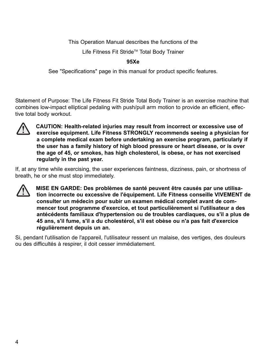 Life Fitness M051-00K62-B095 User Manual | Page 5 / 50