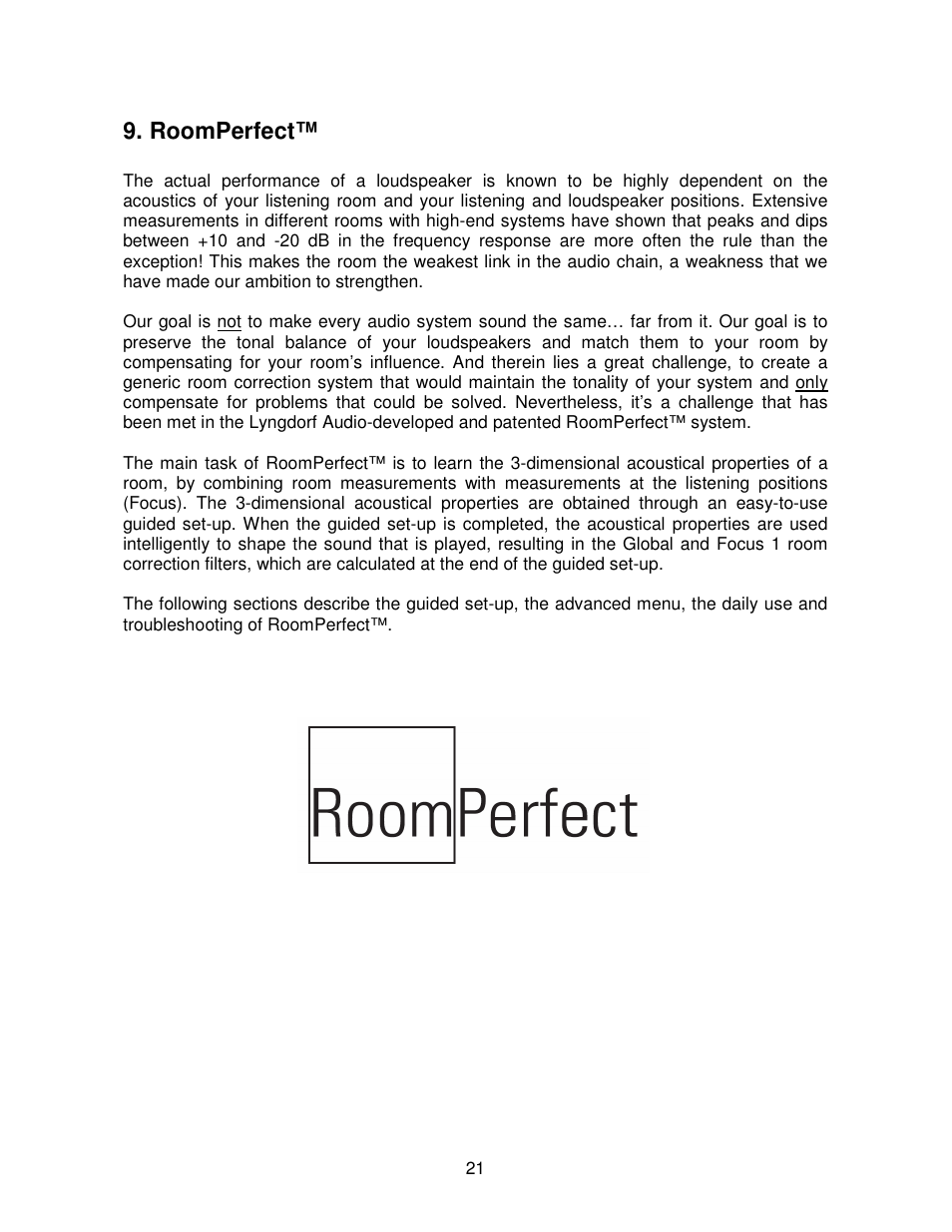 Roomperfect | Lyngdorf Audio TDA 2200 User Manual | Page 21 / 44