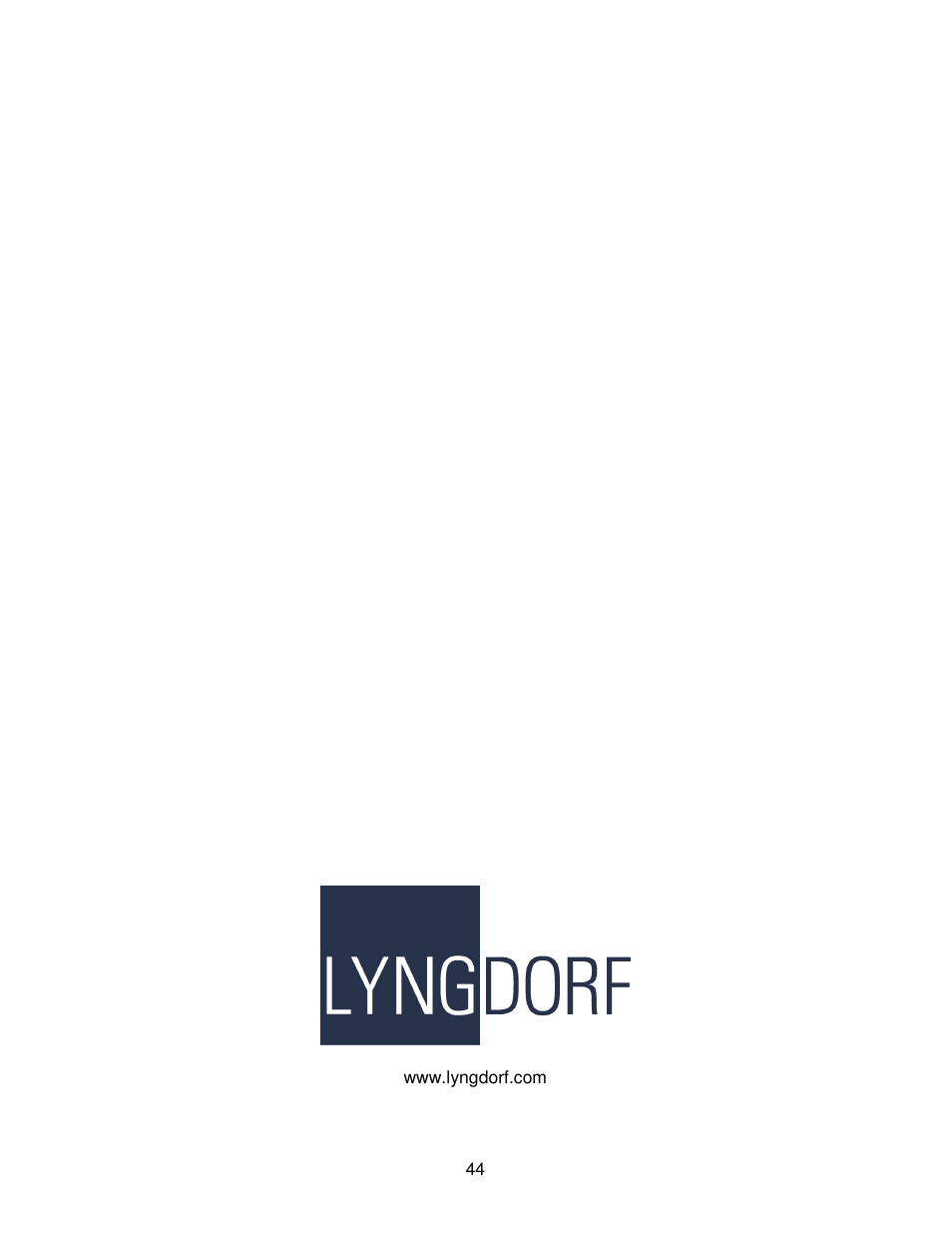 Lyngdorf Audio TDA 2200 User Manual | Page 44 / 44
