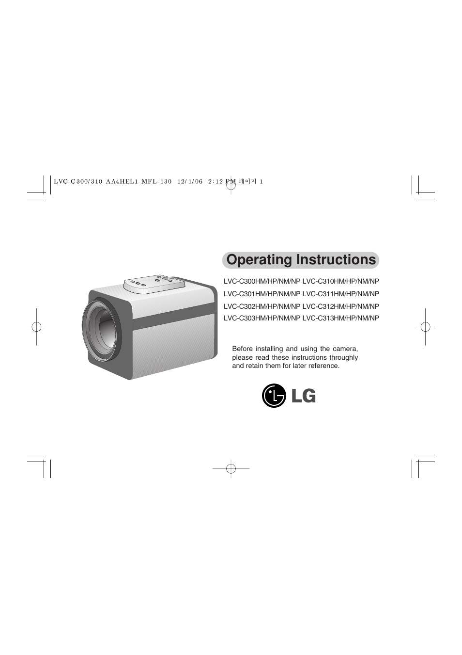 LG LVC-C301NM User Manual | 28 pages