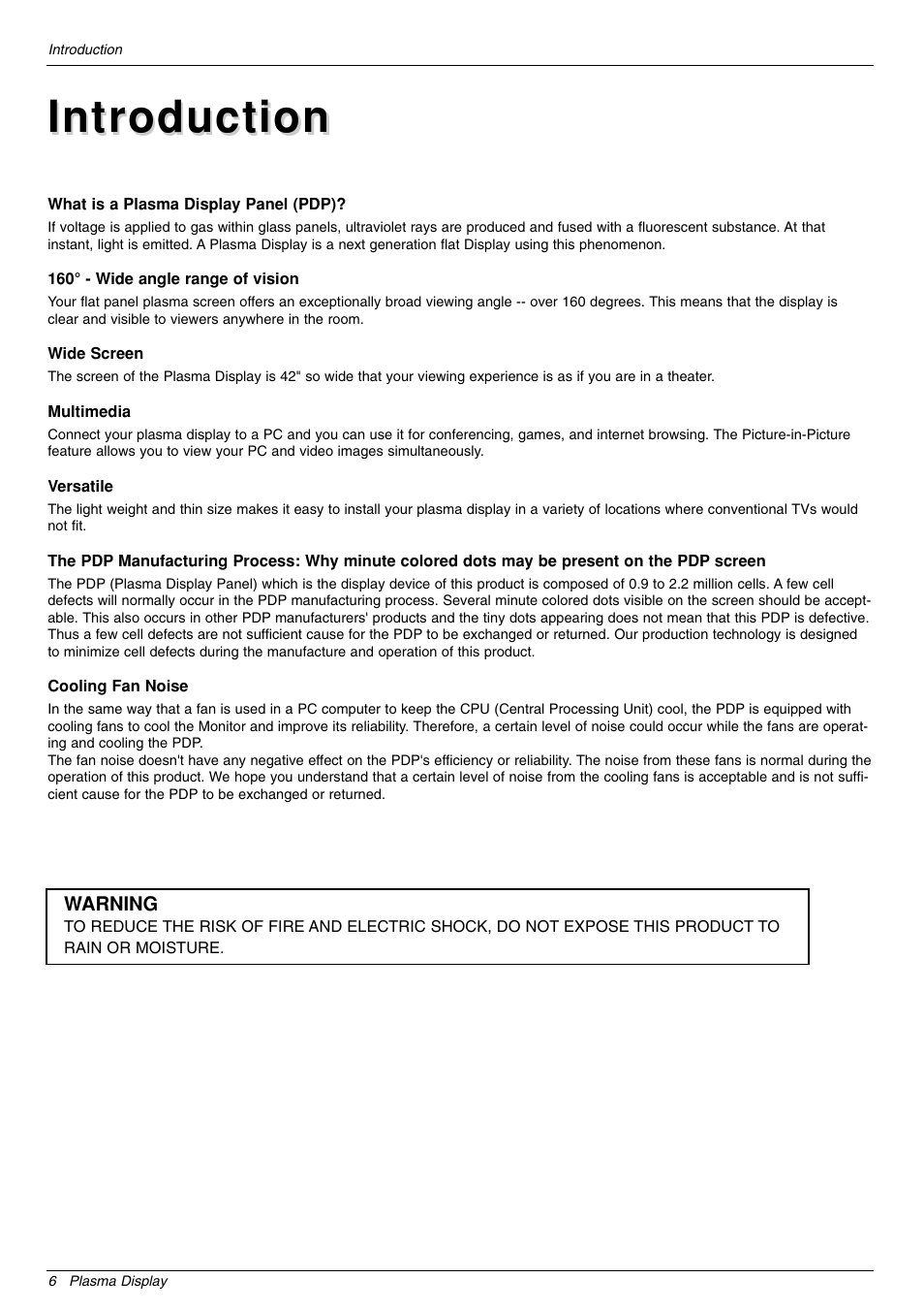 Introduction | LG 44VK MU-42 User Manual | Page 6 / 39