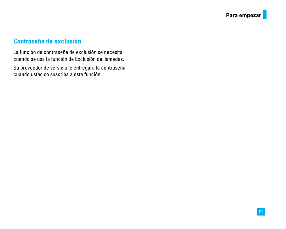 Contraseña de exclusión | LG CU500 User Manual | Page 127 / 218
