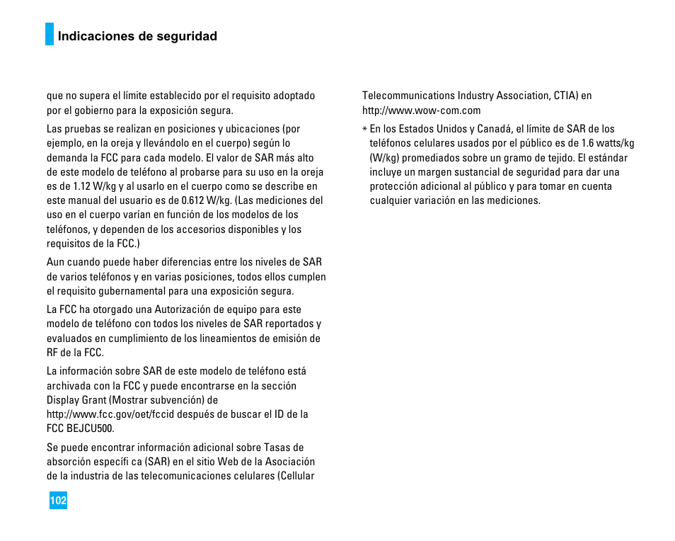 LG CU500 User Manual | Page 208 / 218