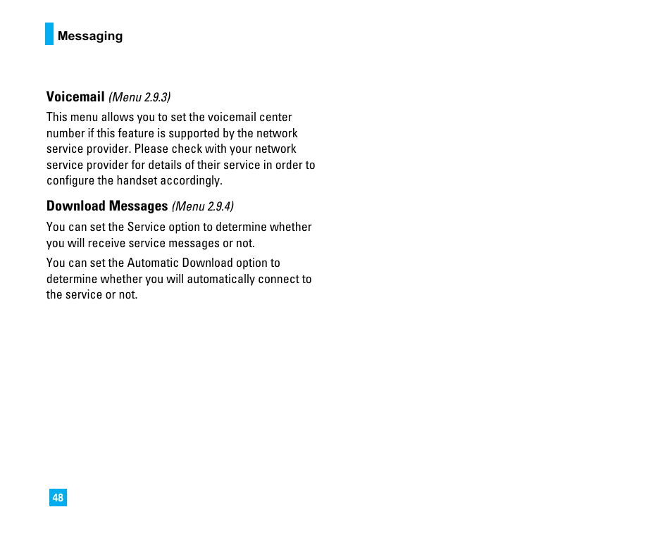 LG CU500 User Manual | Page 50 / 218