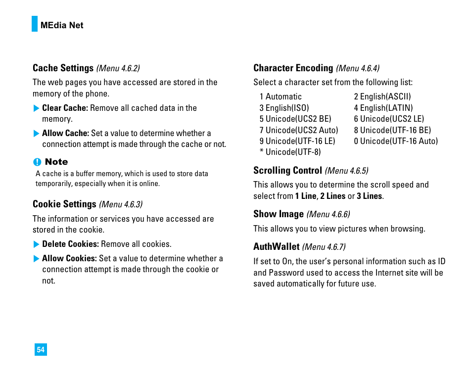 LG CU500 User Manual | Page 56 / 218