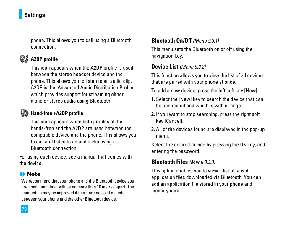 LG CU500 User Manual | Page 72 / 218