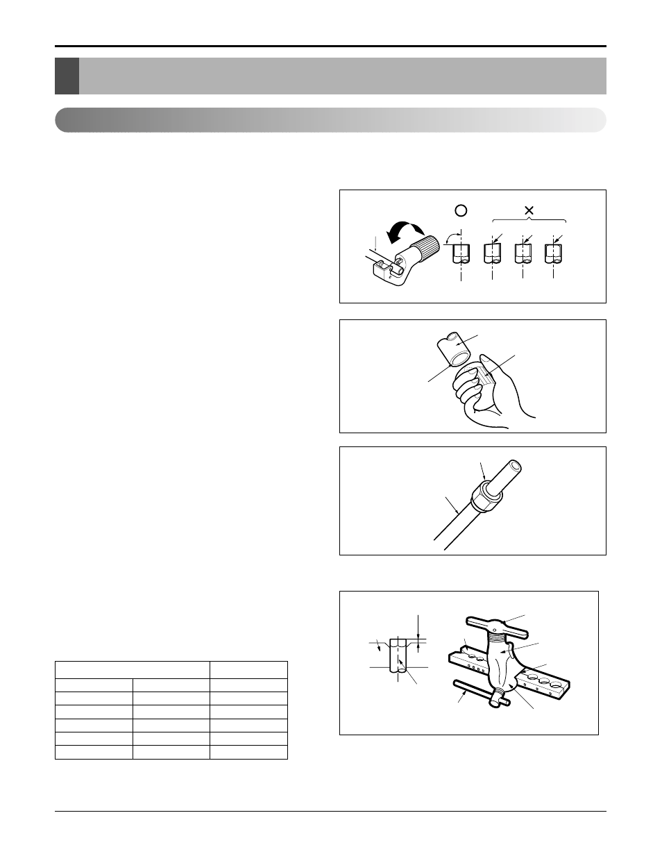 Flaring work and connection of piping, Flaring work | LG LA120CPI User Manual | Page 19 / 76