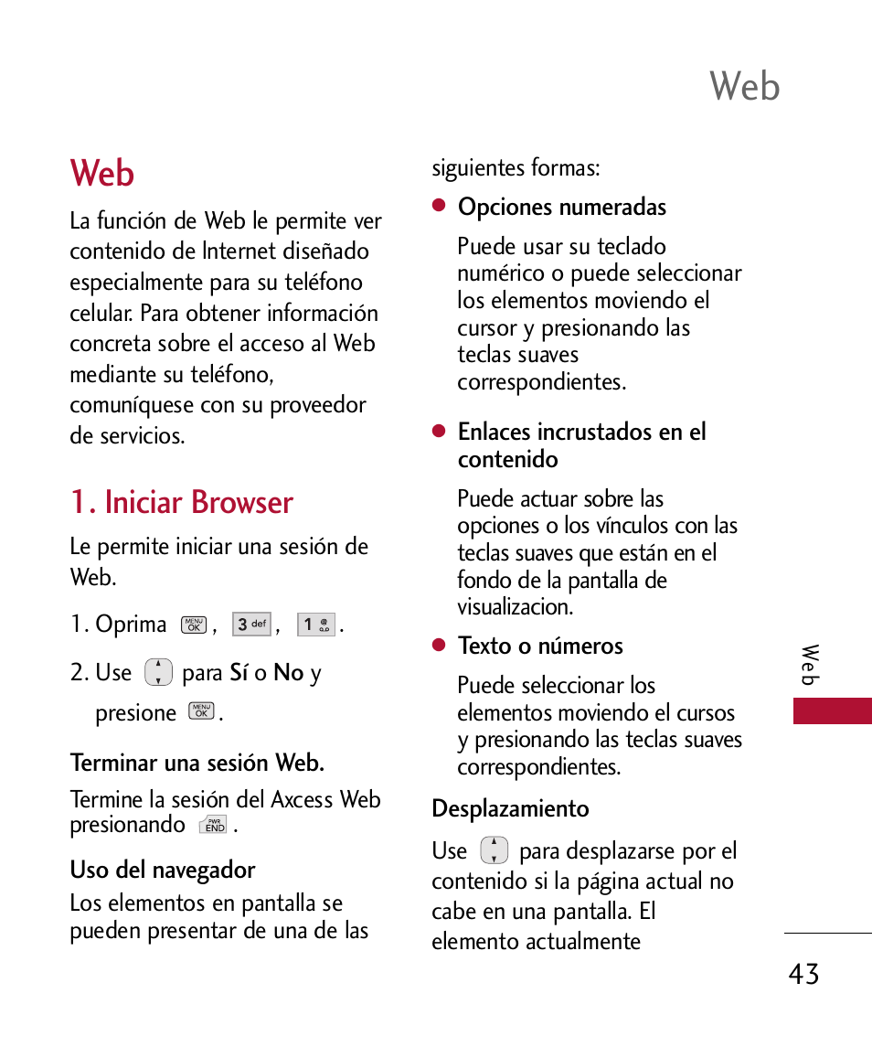 Iniciar browser | LG 300 User Manual | Page 153 / 226