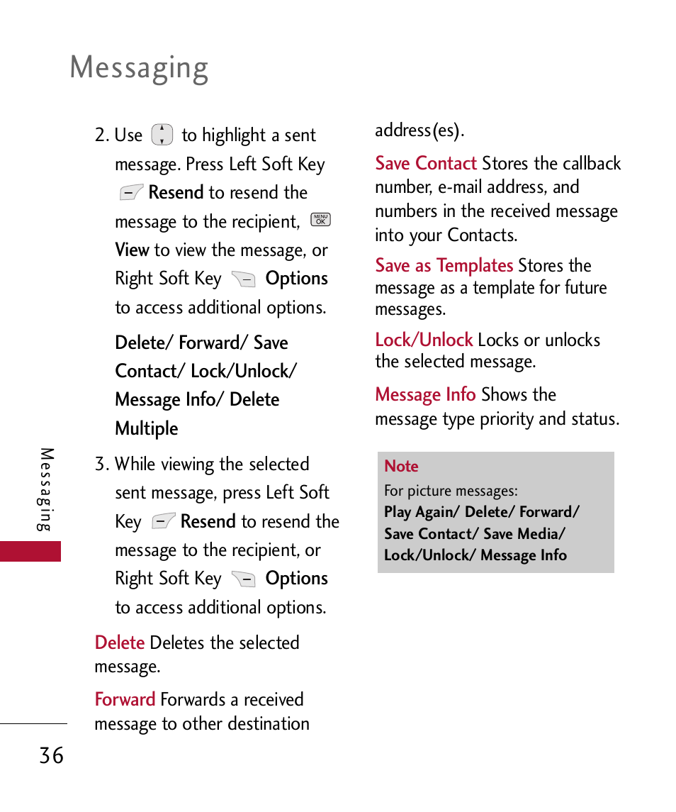 Draft, Drafts, Messaging | LG 300 User Manual | Page 38 / 226