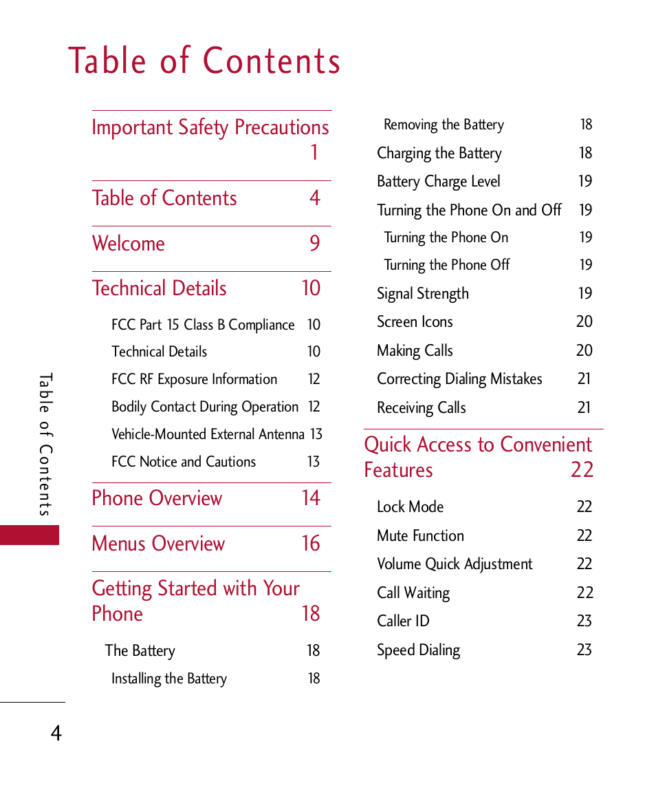 LG 300 User Manual | Page 6 / 226