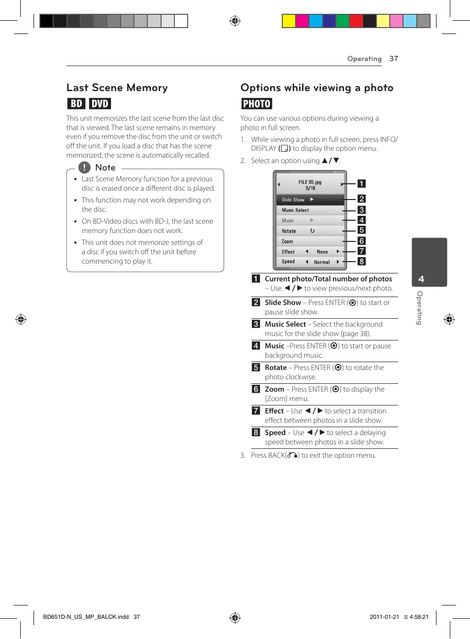 Options while viewing a photo i | LG NETWORK BLU-RAY DISC BD640 User Manual | Page 37 / 60