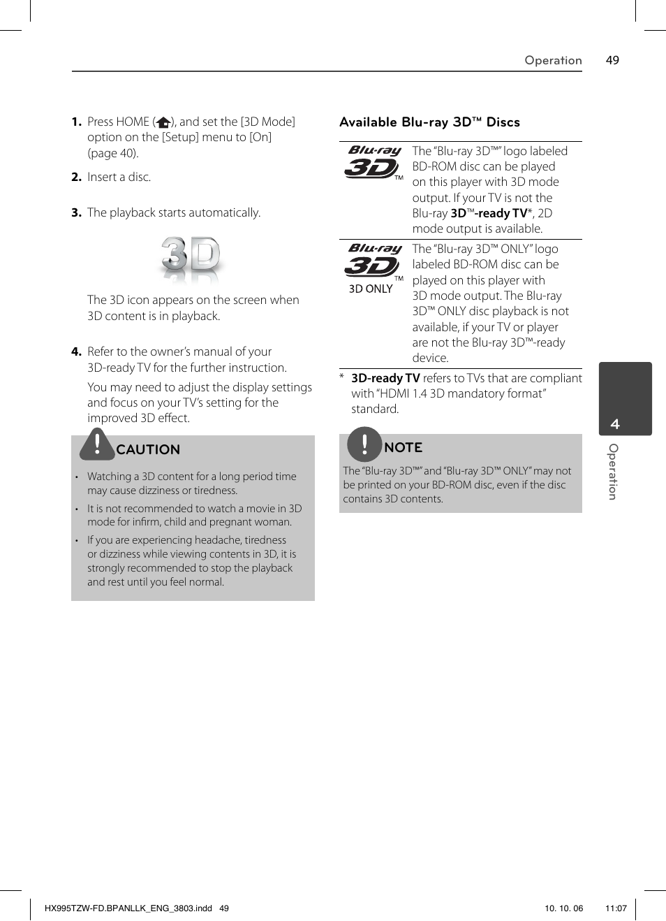 LG HX995TZW User Manual | Page 49 / 98