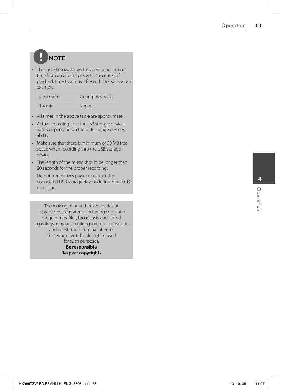 LG HX995TZW User Manual | Page 63 / 98